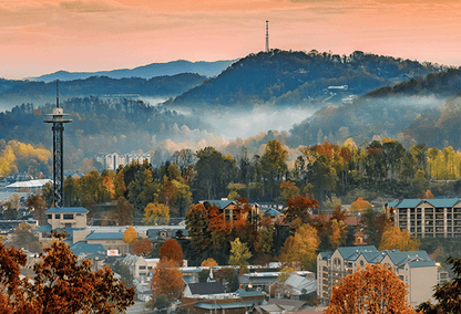 View of real estate in Gatlinburg, Tennessee