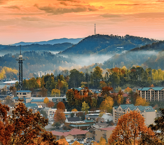 View of real estate in Gatlinburg, Tennessee