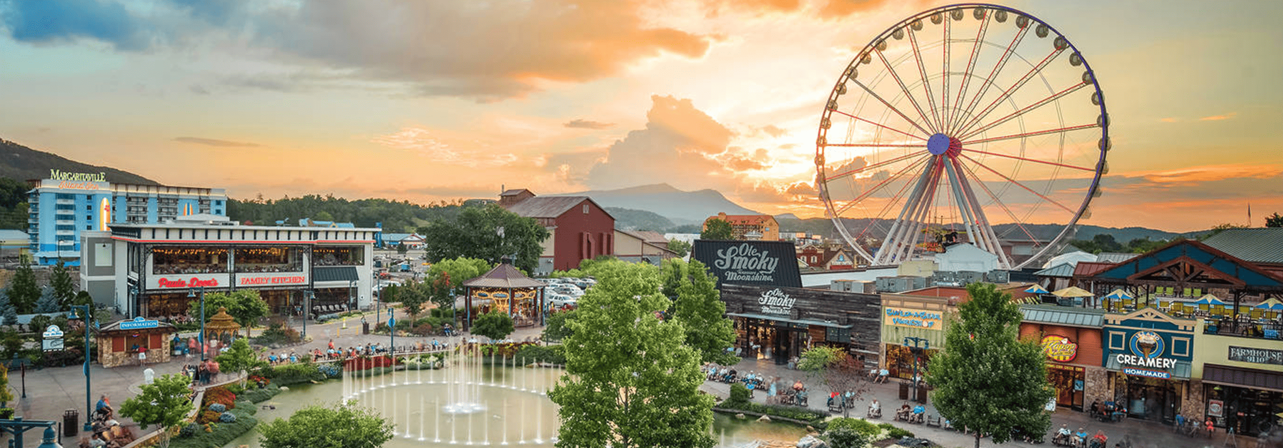 View of downtown Pigeon Forge, Tennessee